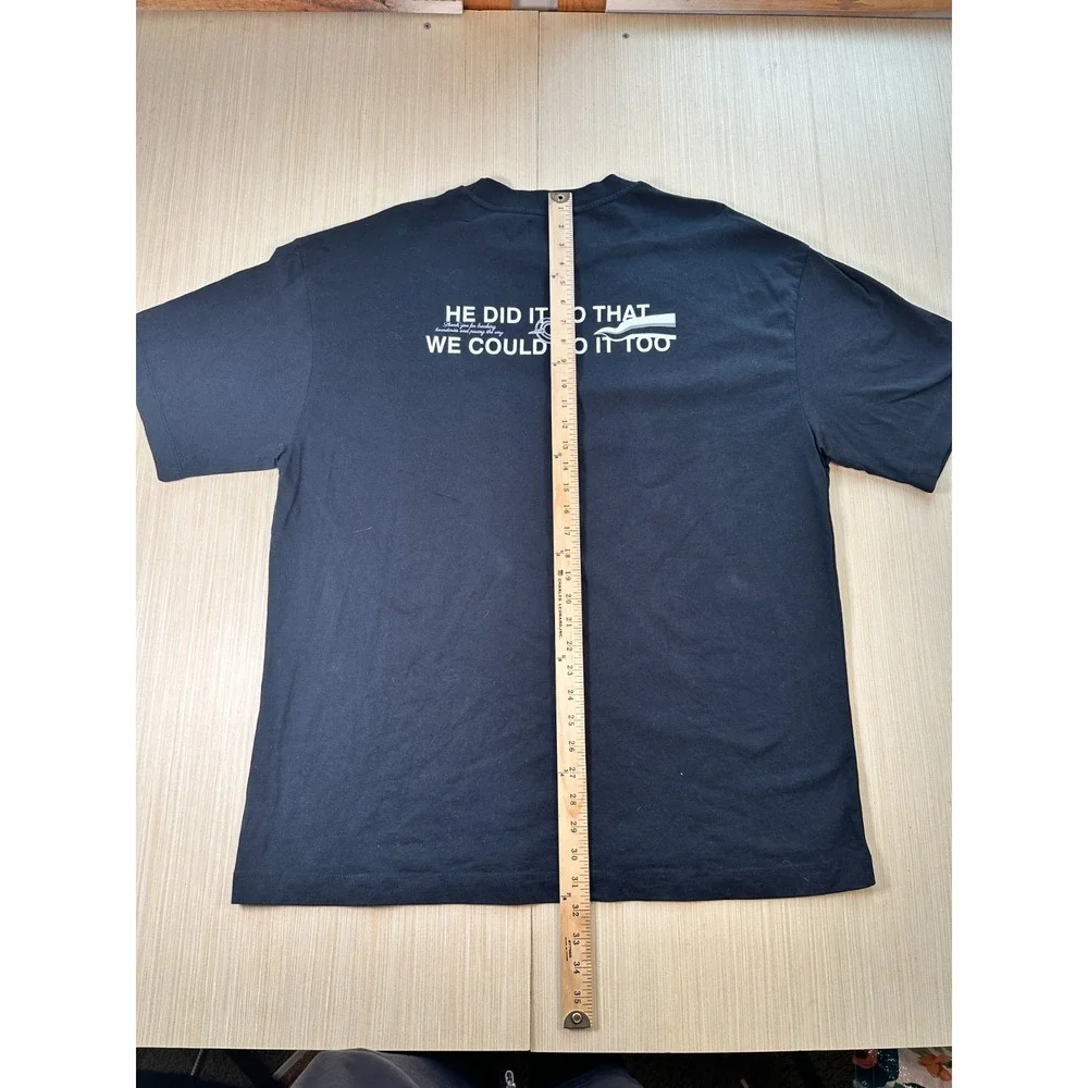 Outsoul T-Shirt Mens 2XL Navy Blue Graphic Virgil Was Here Virgil Abloh Pullover